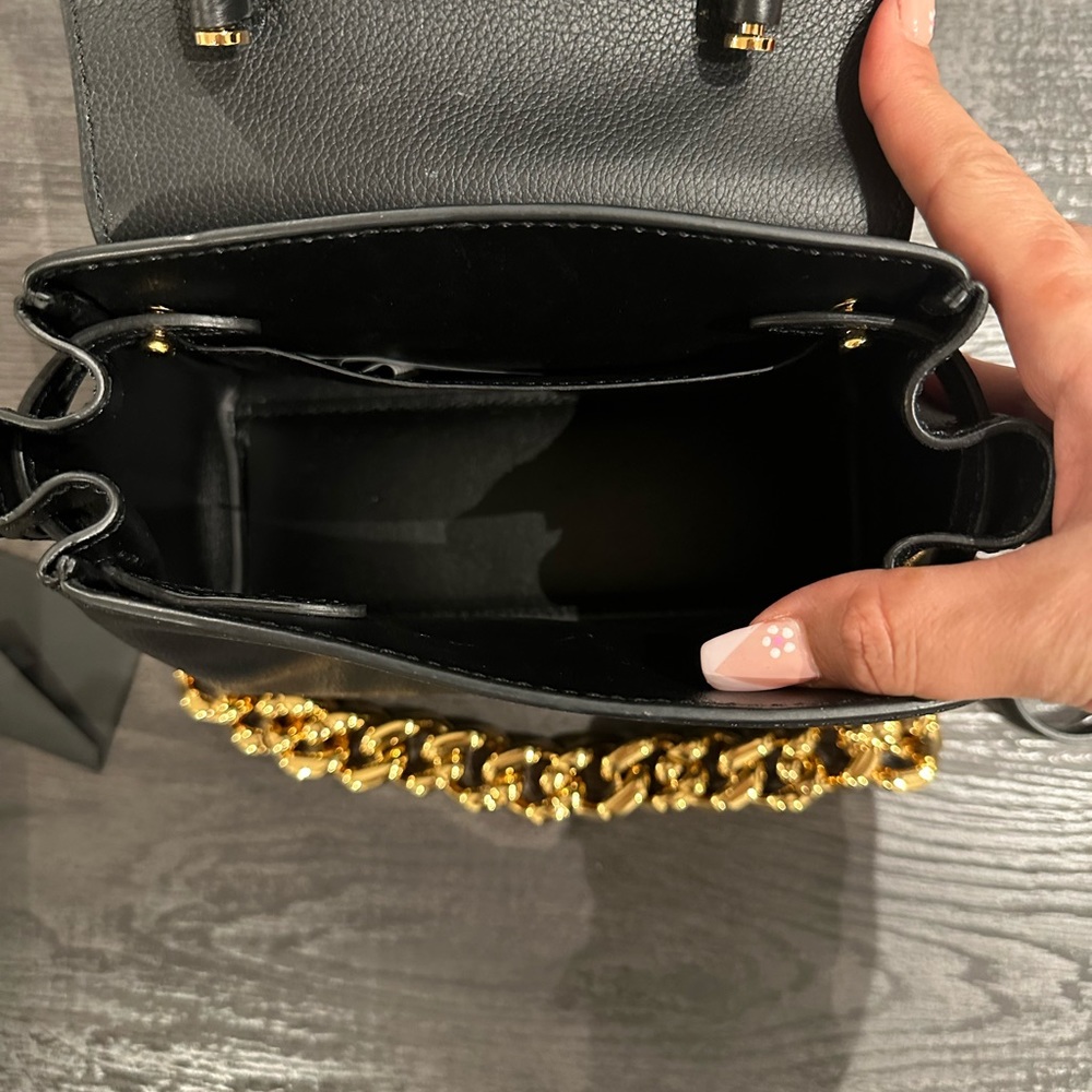 Versace Black Crossbody Bag with Gold Chain - Picture 8 of 8